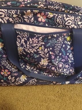 Vera Bradley Navy Floral Tote Bag